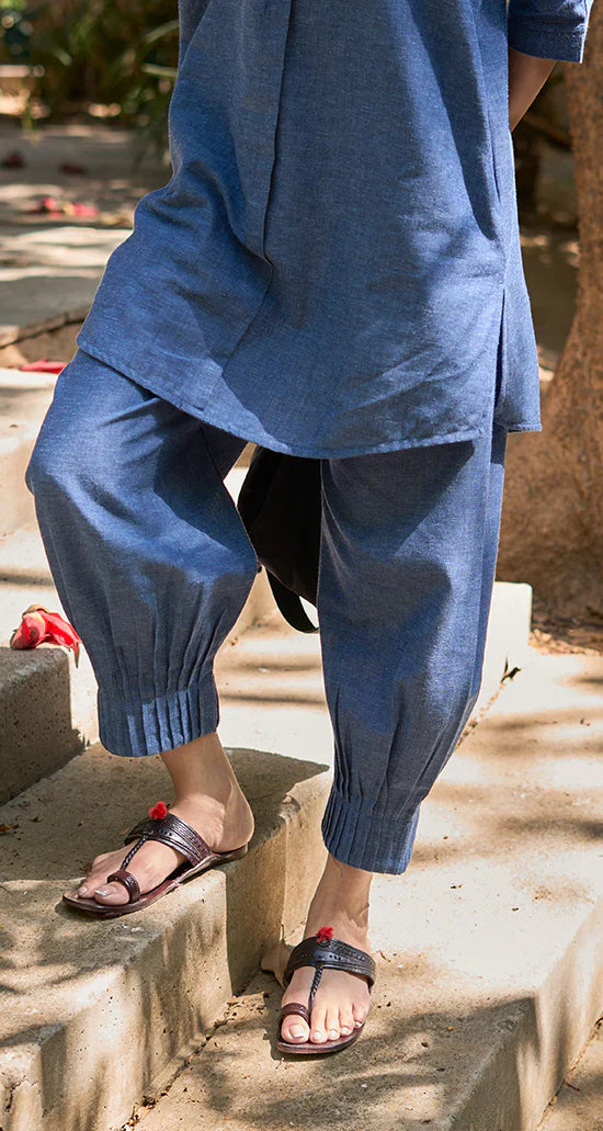 Sunday Paper Co-ord Set in Easy Blue n Red