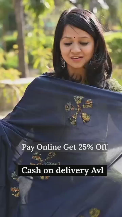 Kavya Stripe Block Applique Suit Sets