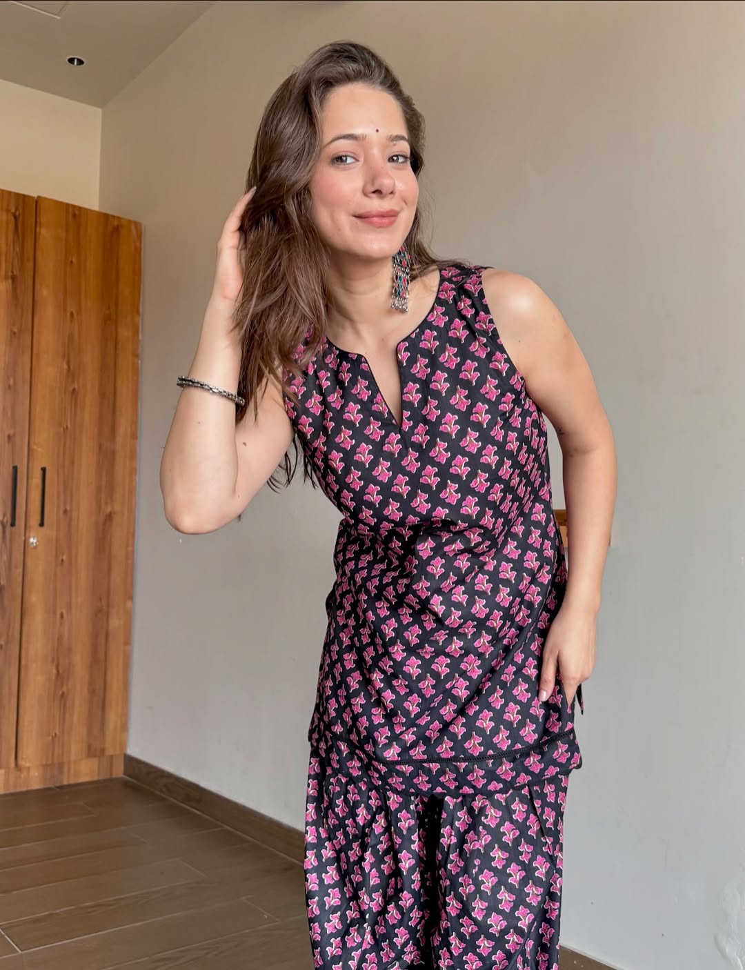 The Midnight Bloom Farshi Salwar Co-ord Set