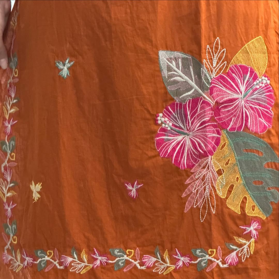 Elegant Rust Embroidered Kurta Set ✨ Limited Stock