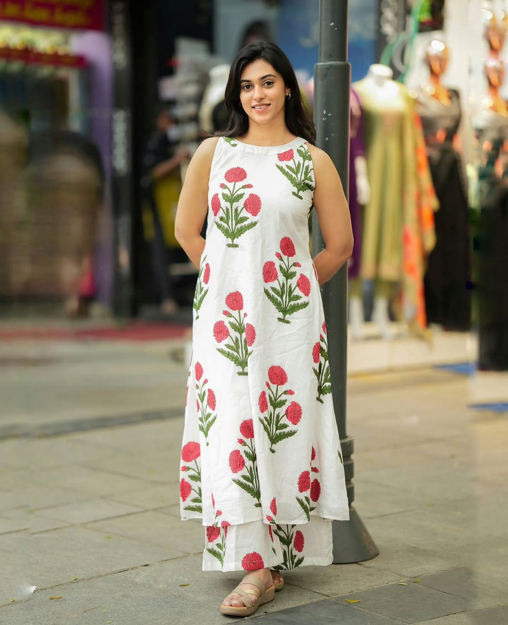 Pink Poppy Cotton Co-ord Set