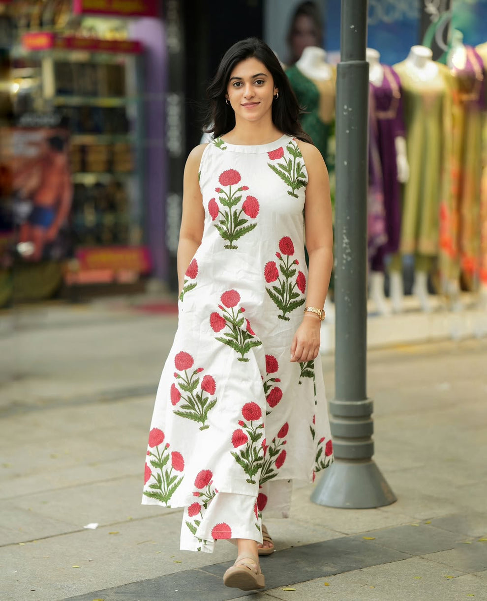 Pink Poppy Cotton Co-ord Set