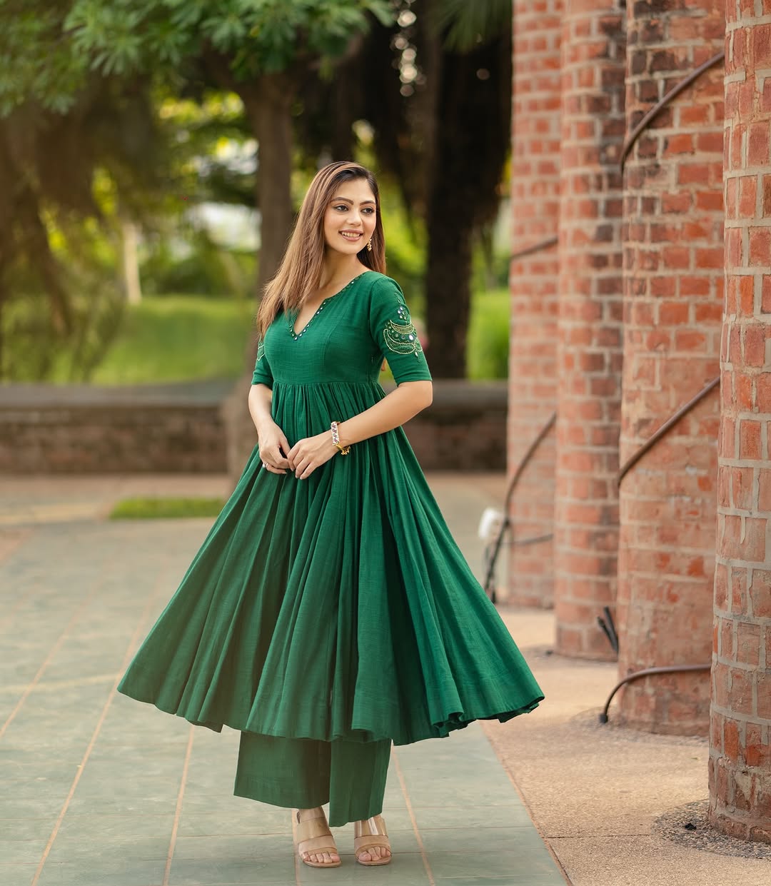 EMERALD ANARKALI SET